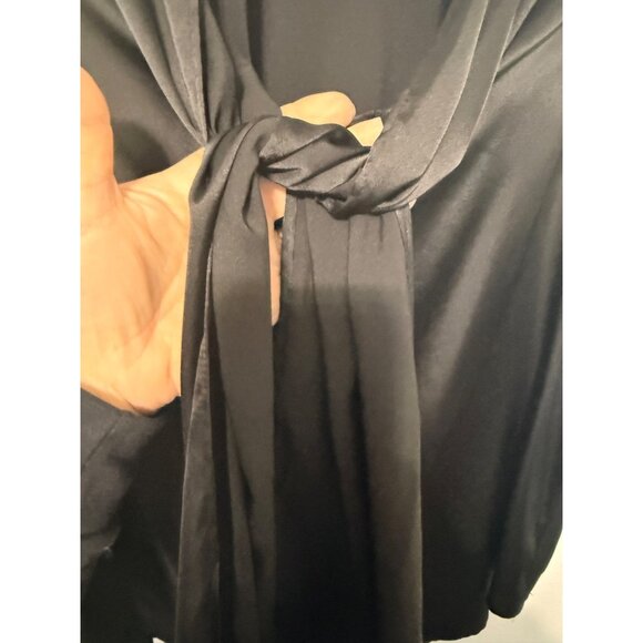 Bar 111 Tank Blouse Black with Tie Neckline Womans XL - Picture 6 of 6